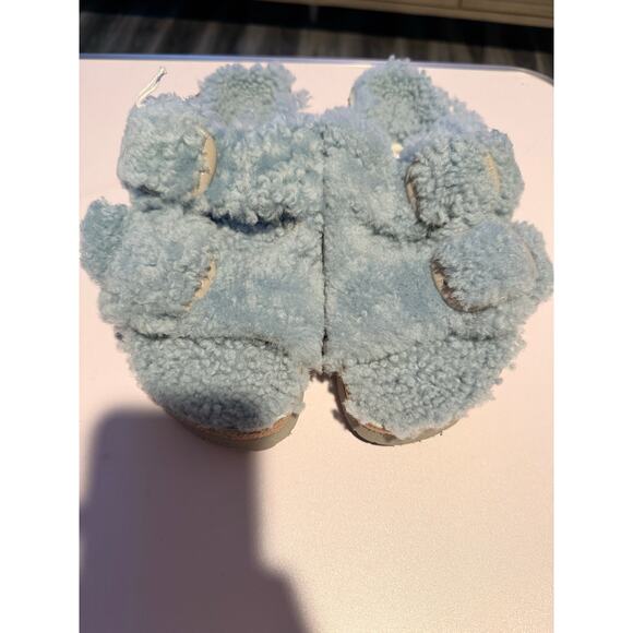 NEW Papillio Birkenstock Arizona Big Buckle Shearling Teddy Faded Aqua EU 38 - Picture 6 of 10